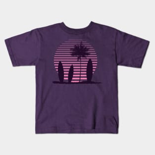 Surfboards in the Sand Kids T-Shirt